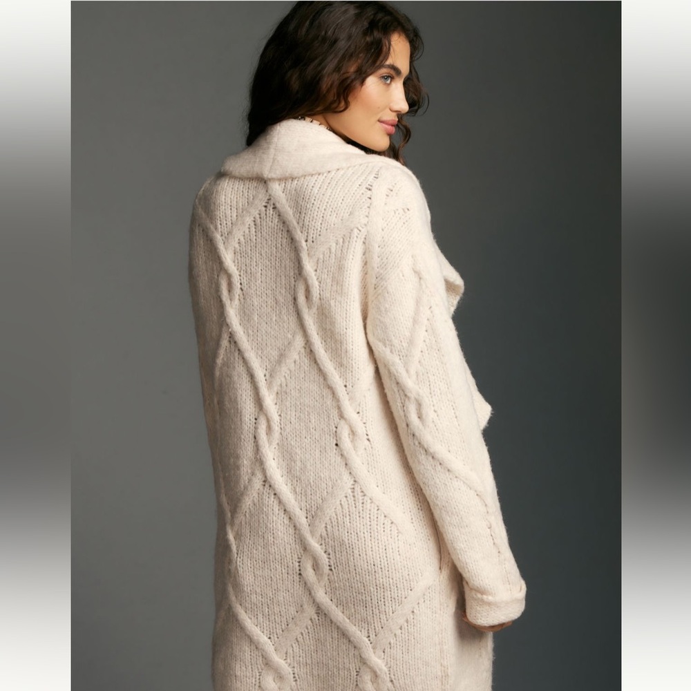 NWOT By Anthropologie Hooded Cardigan Sweater XS - Picture 3 of 13